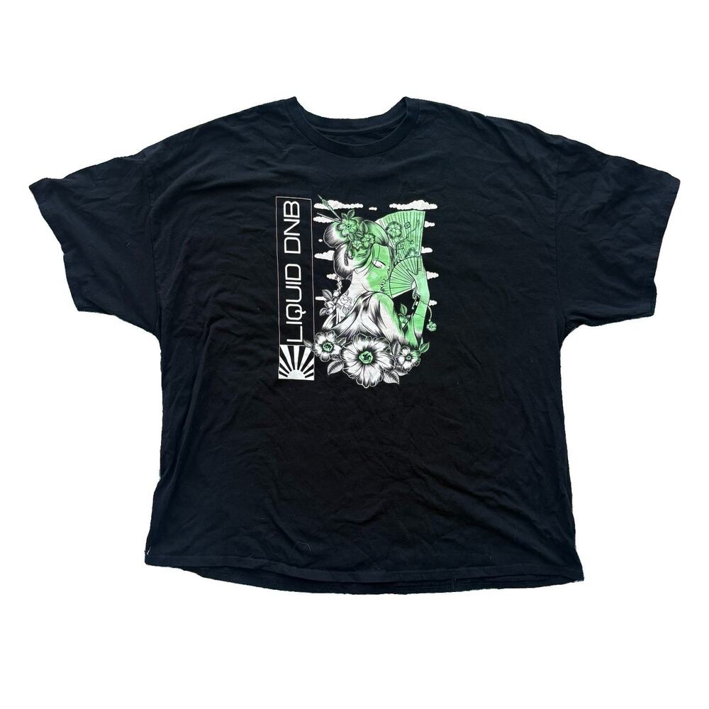 Liquid DNB Graphic Tee Asian Motif Adult Unisex Men’s Size 4X (4XL)